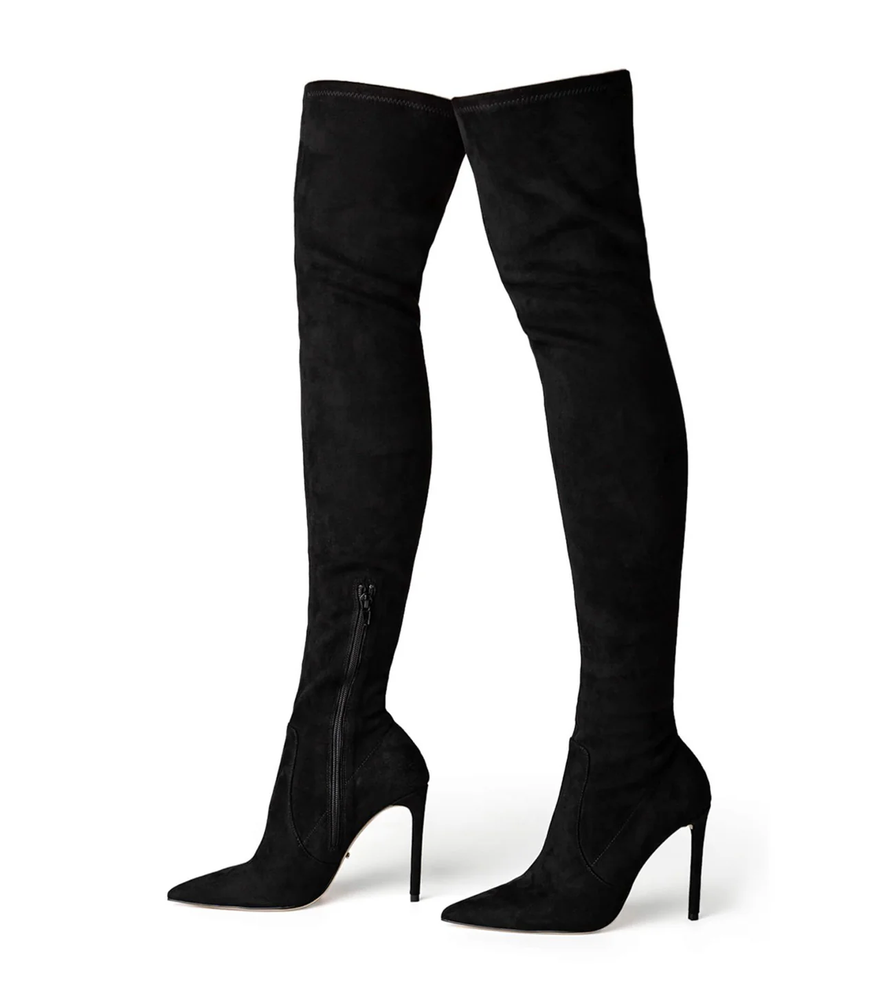 Avah Black Stretch Suede - Image 6
