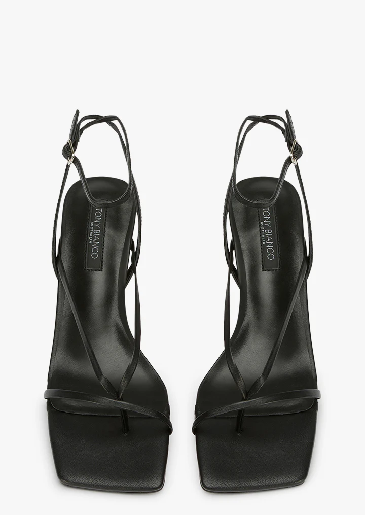 Avi Black Nappa Heels - Image 3