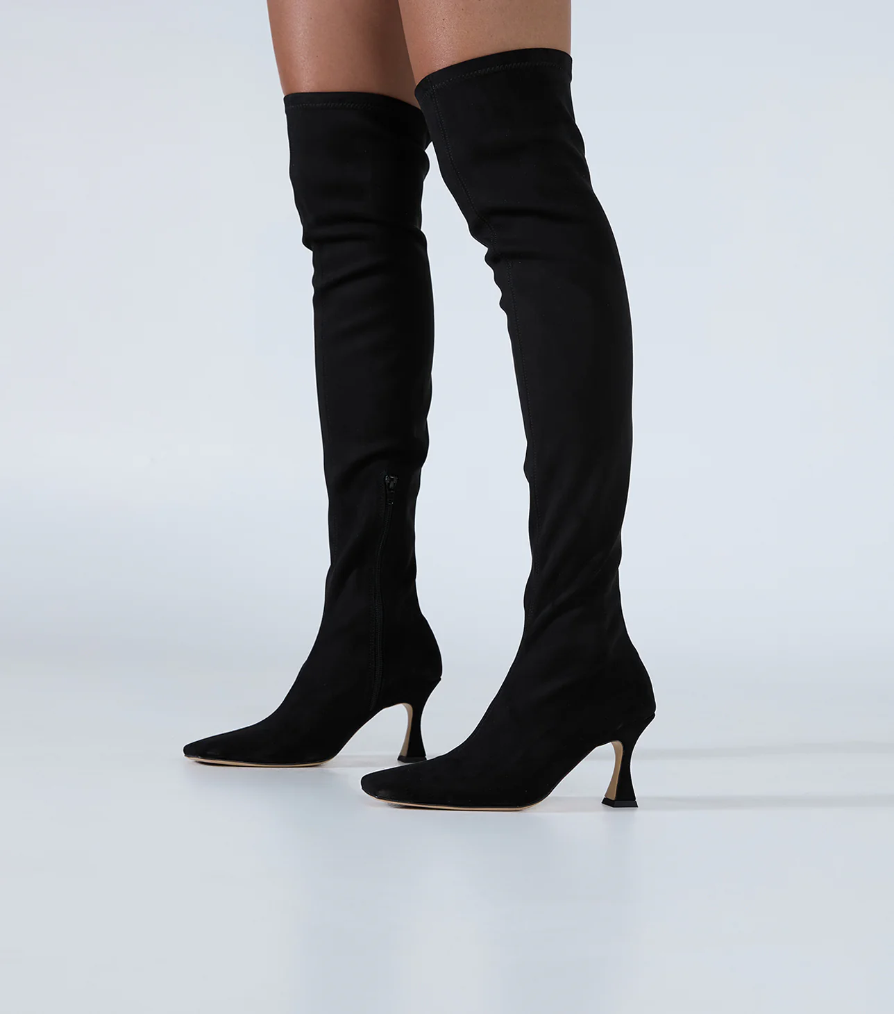 Fancy Black Stretch Suede - Image 5