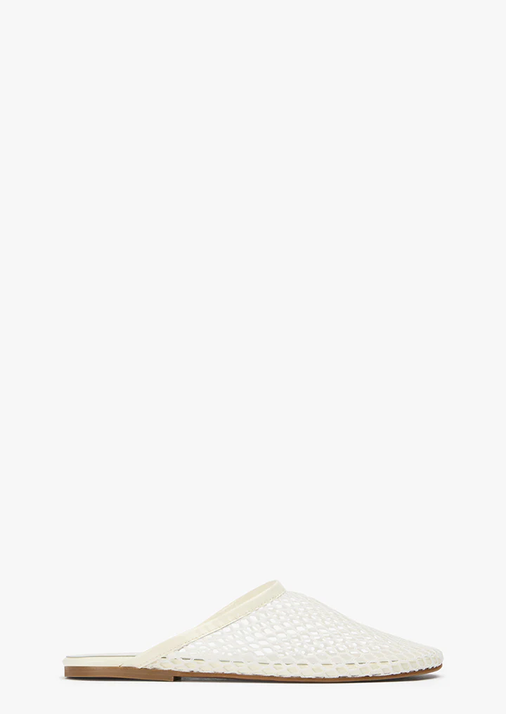 Minaj White Mesh/Patent