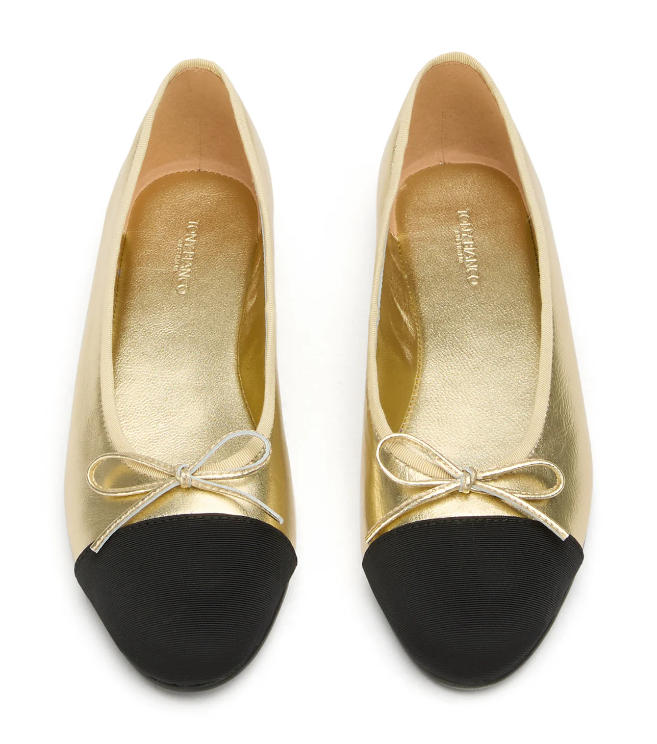 Robyn Gold Nappa/Black Grosgrain - Image 4