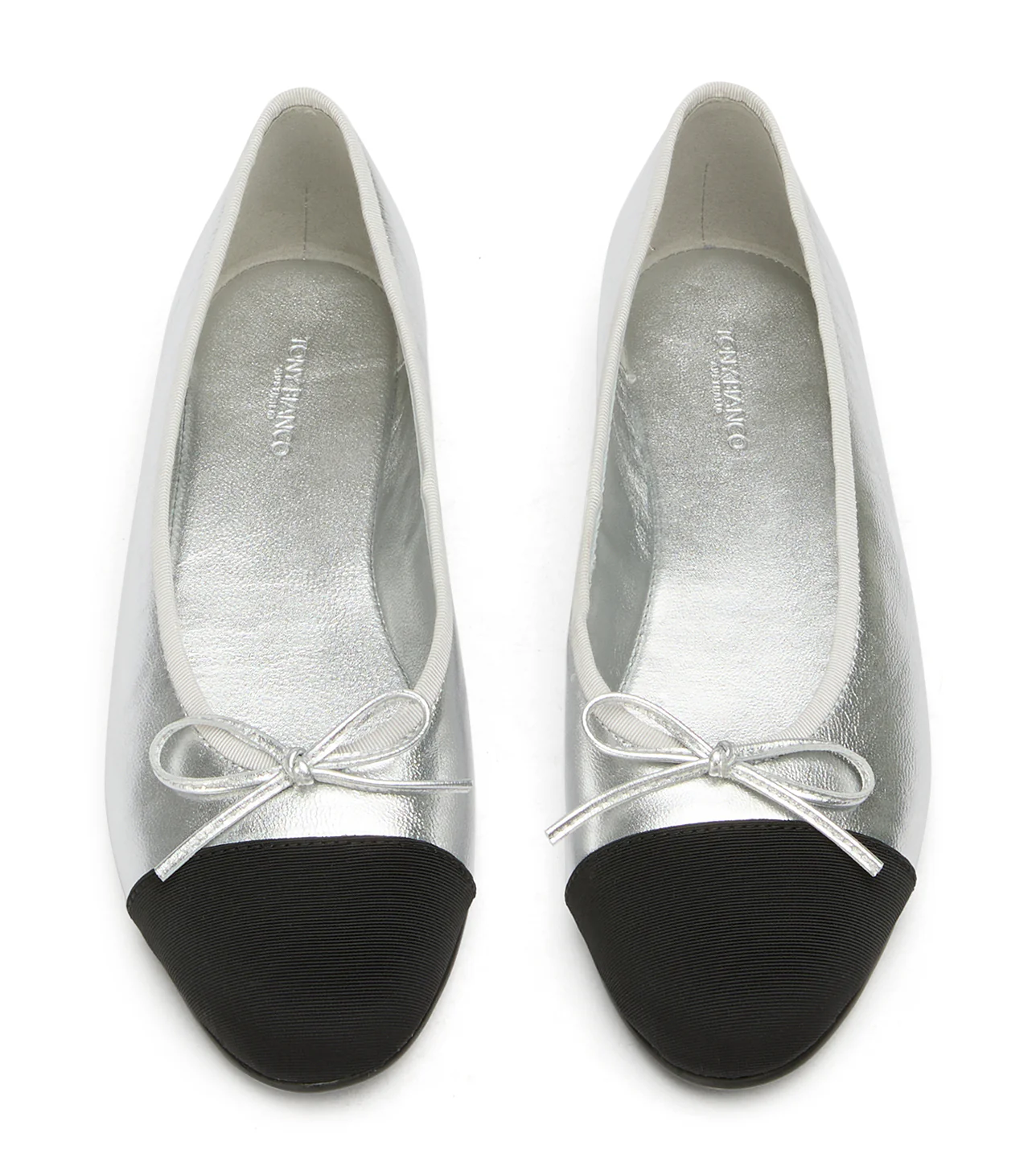 Robyn Silver Nappa/Black Grosgrain - Image 4
