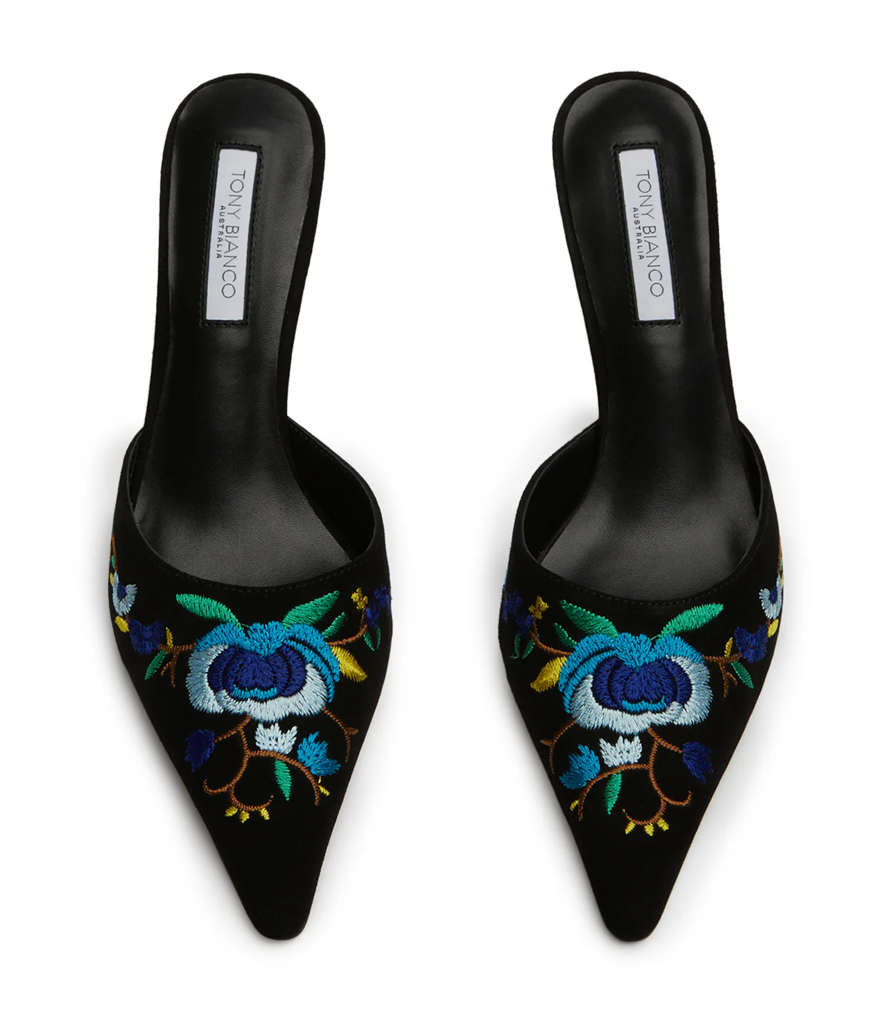 Spring Black Suede/Blue Floral - Image 6